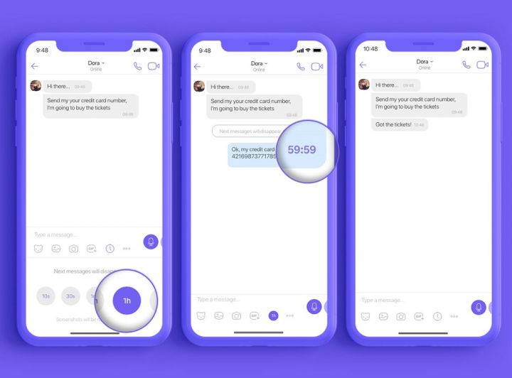 disappearing messages viber