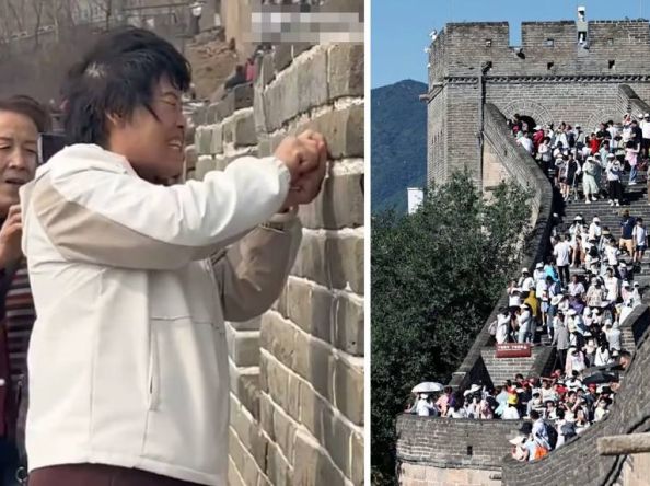 တရုတ်မဟာတံတိုင်းပေါ်မှာ အမှတ်တရအနေနဲ့ နာမည်ထွင်းခဲ့တဲ့ အမျိုးသမီး ၂ ဦး ဖမ်းဆီးထိန်းသိမ်းခံရ